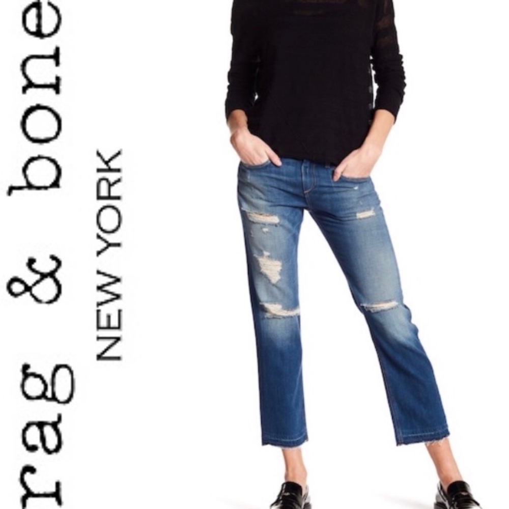 Rag & bone Distressed X Boyfriend Jeans Size 28